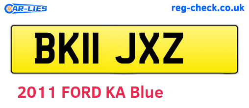 BK11JXZ are the vehicle registration plates.