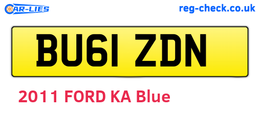 BU61ZDN are the vehicle registration plates.
