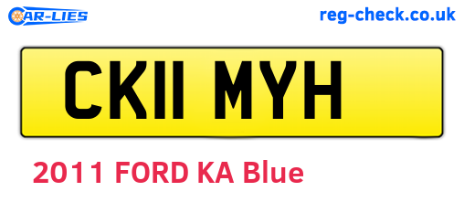 CK11MYH are the vehicle registration plates.