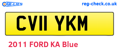 CV11YKM are the vehicle registration plates.