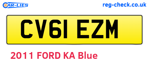 CV61EZM are the vehicle registration plates.