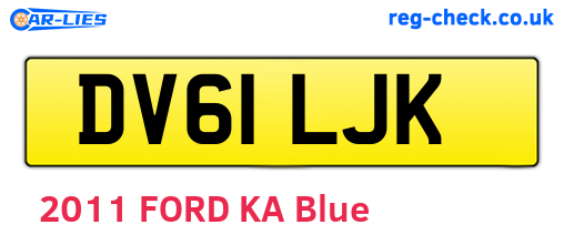 DV61LJK are the vehicle registration plates.