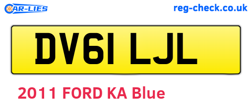 DV61LJL are the vehicle registration plates.