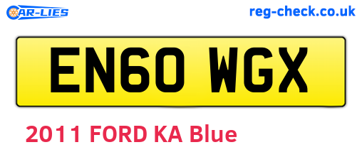 EN60WGX are the vehicle registration plates.