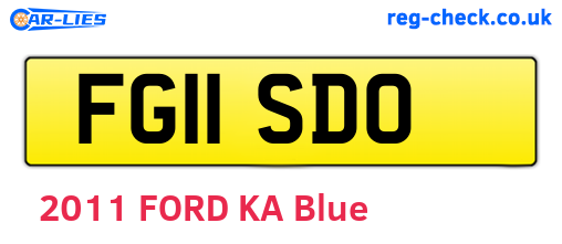 FG11SDO are the vehicle registration plates.
