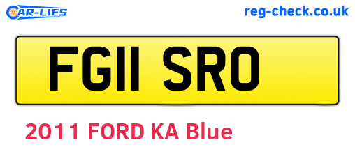 FG11SRO are the vehicle registration plates.