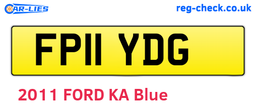 FP11YDG are the vehicle registration plates.