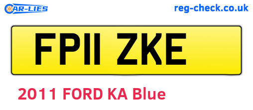 FP11ZKE are the vehicle registration plates.