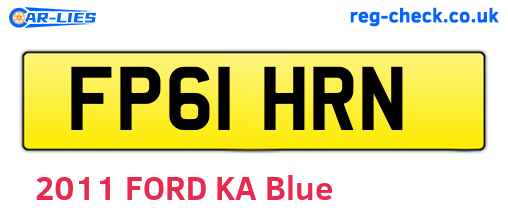 FP61HRN are the vehicle registration plates.