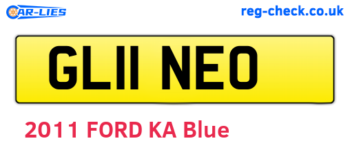 GL11NEO are the vehicle registration plates.