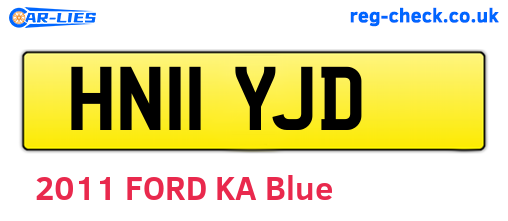 HN11YJD are the vehicle registration plates.