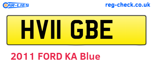HV11GBE are the vehicle registration plates.