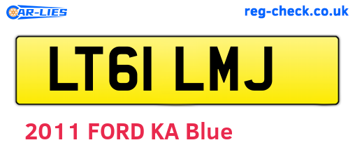 LT61LMJ are the vehicle registration plates.