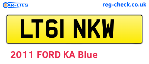 LT61NKW are the vehicle registration plates.