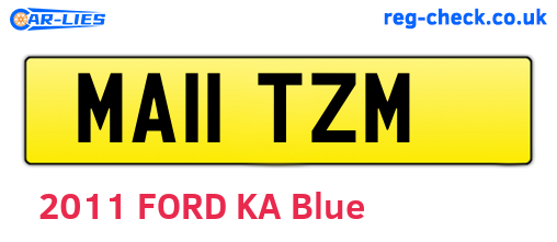 MA11TZM are the vehicle registration plates.