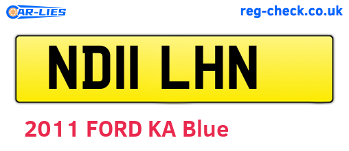 ND11LHN are the vehicle registration plates.