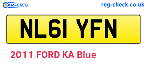 NL61YFN are the vehicle registration plates.
