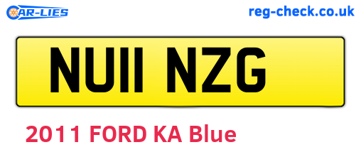 NU11NZG are the vehicle registration plates.