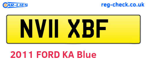 NV11XBF are the vehicle registration plates.