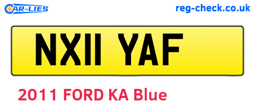 NX11YAF are the vehicle registration plates.
