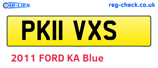 PK11VXS are the vehicle registration plates.