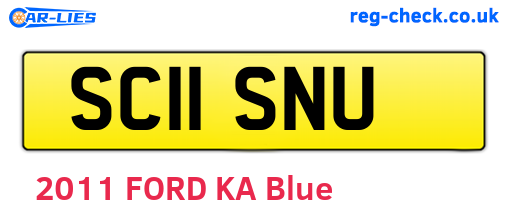 SC11SNU are the vehicle registration plates.