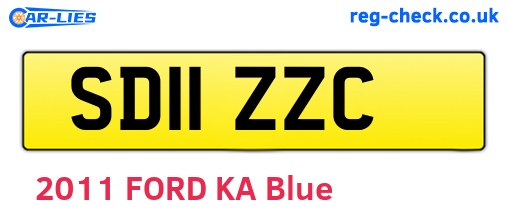 SD11ZZC are the vehicle registration plates.