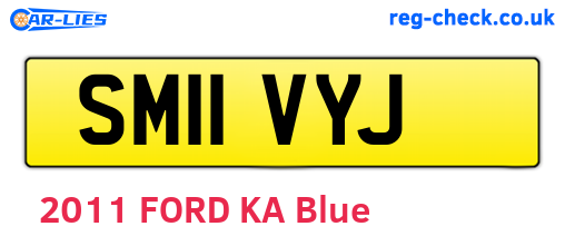 SM11VYJ are the vehicle registration plates.