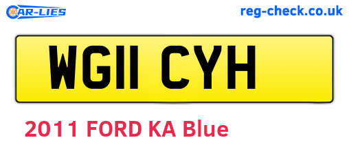 WG11CYH are the vehicle registration plates.