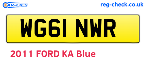 WG61NWR are the vehicle registration plates.