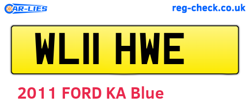 WL11HWE are the vehicle registration plates.