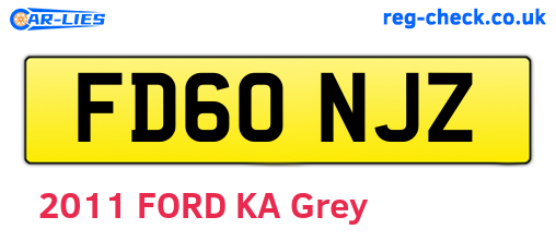 FD60NJZ are the vehicle registration plates.