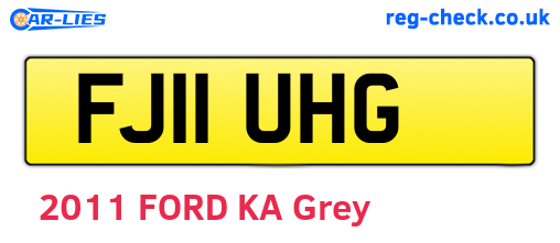 FJ11UHG are the vehicle registration plates.