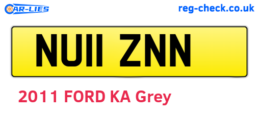 NU11ZNN are the vehicle registration plates.