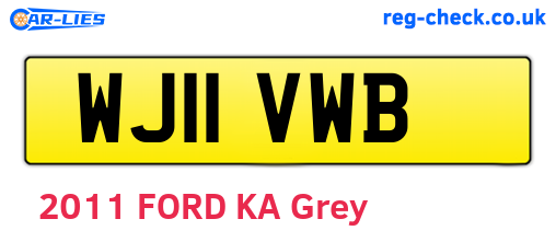WJ11VWB are the vehicle registration plates.