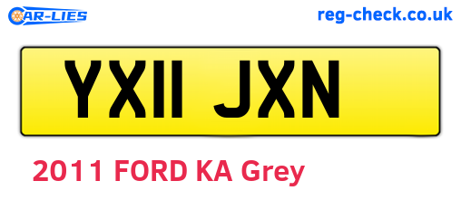 YX11JXN are the vehicle registration plates.