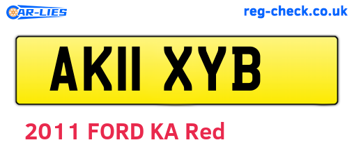AK11XYB are the vehicle registration plates.