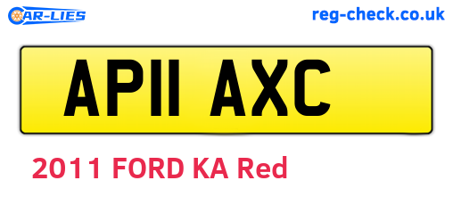 AP11AXC are the vehicle registration plates.