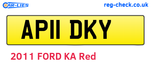 AP11DKY are the vehicle registration plates.