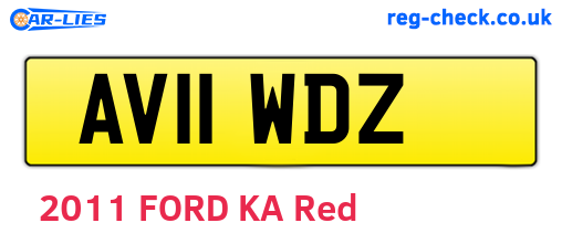 AV11WDZ are the vehicle registration plates.