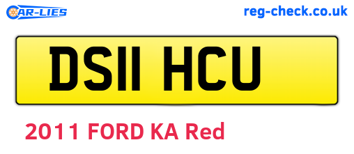 DS11HCU are the vehicle registration plates.