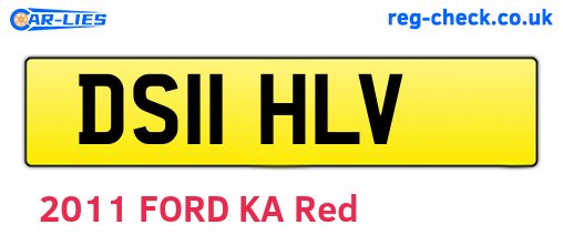 DS11HLV are the vehicle registration plates.