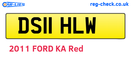 DS11HLW are the vehicle registration plates.