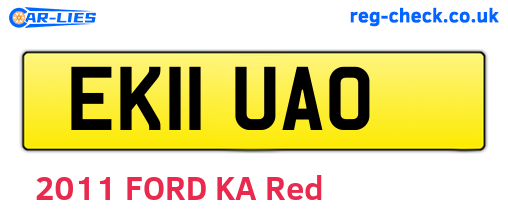 EK11UAO are the vehicle registration plates.