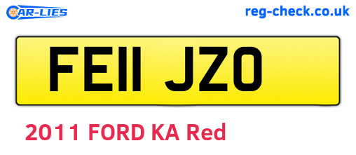 FE11JZO are the vehicle registration plates.