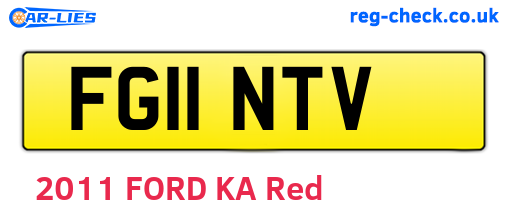 FG11NTV are the vehicle registration plates.