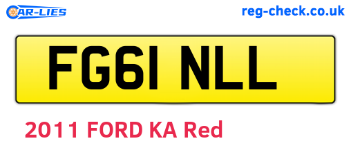 FG61NLL are the vehicle registration plates.