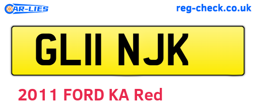 GL11NJK are the vehicle registration plates.