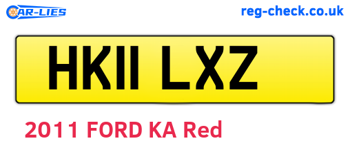 HK11LXZ are the vehicle registration plates.