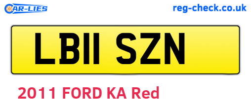 LB11SZN are the vehicle registration plates.